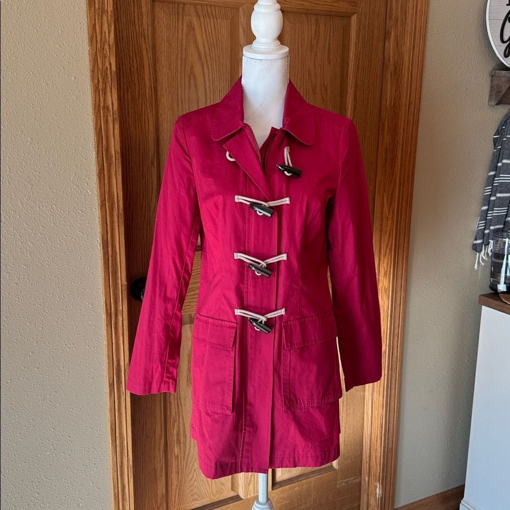 GAP Raspberry Toggle Duffle Coat Jacket - Picture 7 of 10